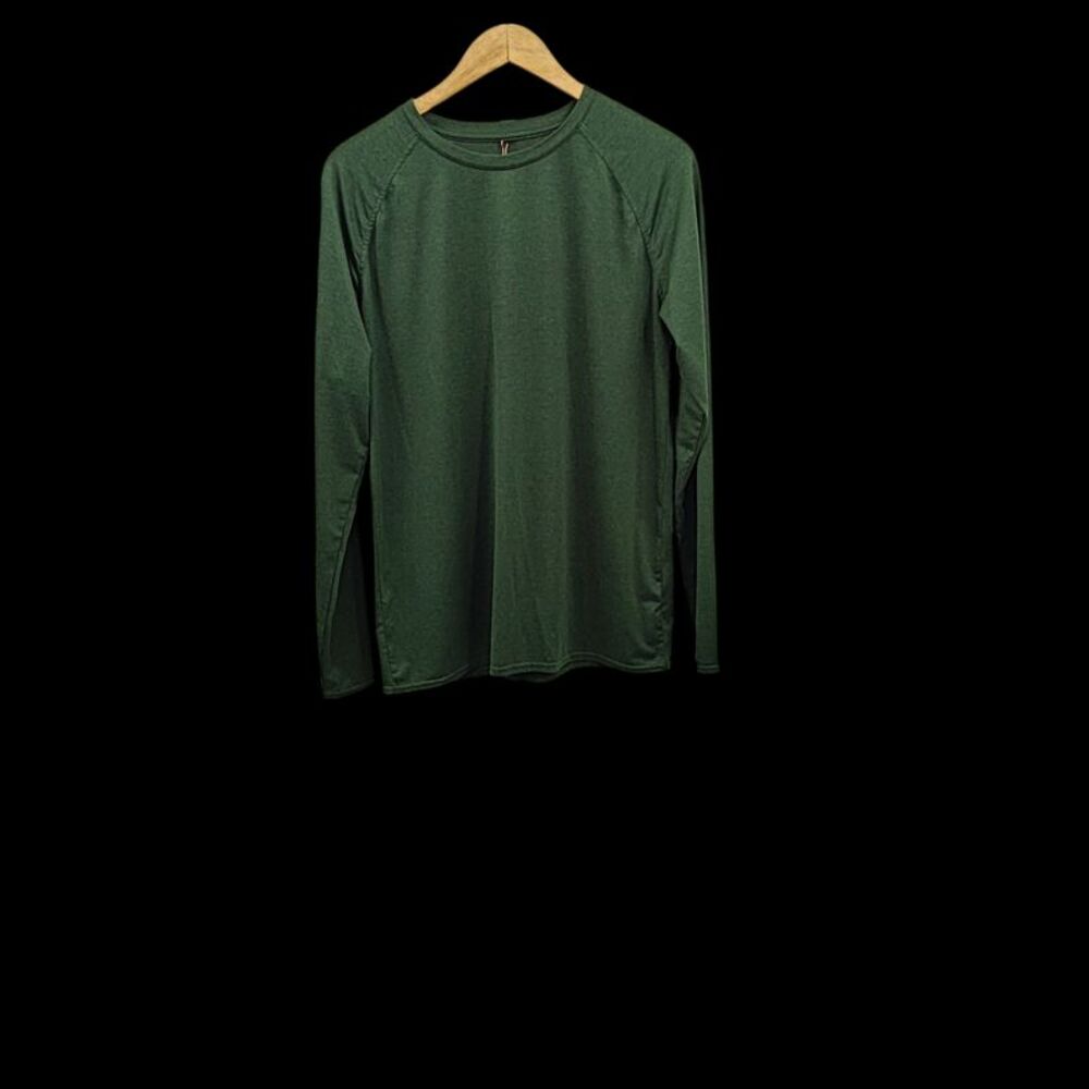 Quince Men Mesh Performance Training Long Sleeve Tee Sleeved Top Green M